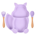 Dîner Nourriture Tout-Petit Ensemble Alimentaire Bébé Plat Aspiration Diviseur Napperon Animal de Bande Dessinée Forte Aspiration Silicone Enfants Assiettes